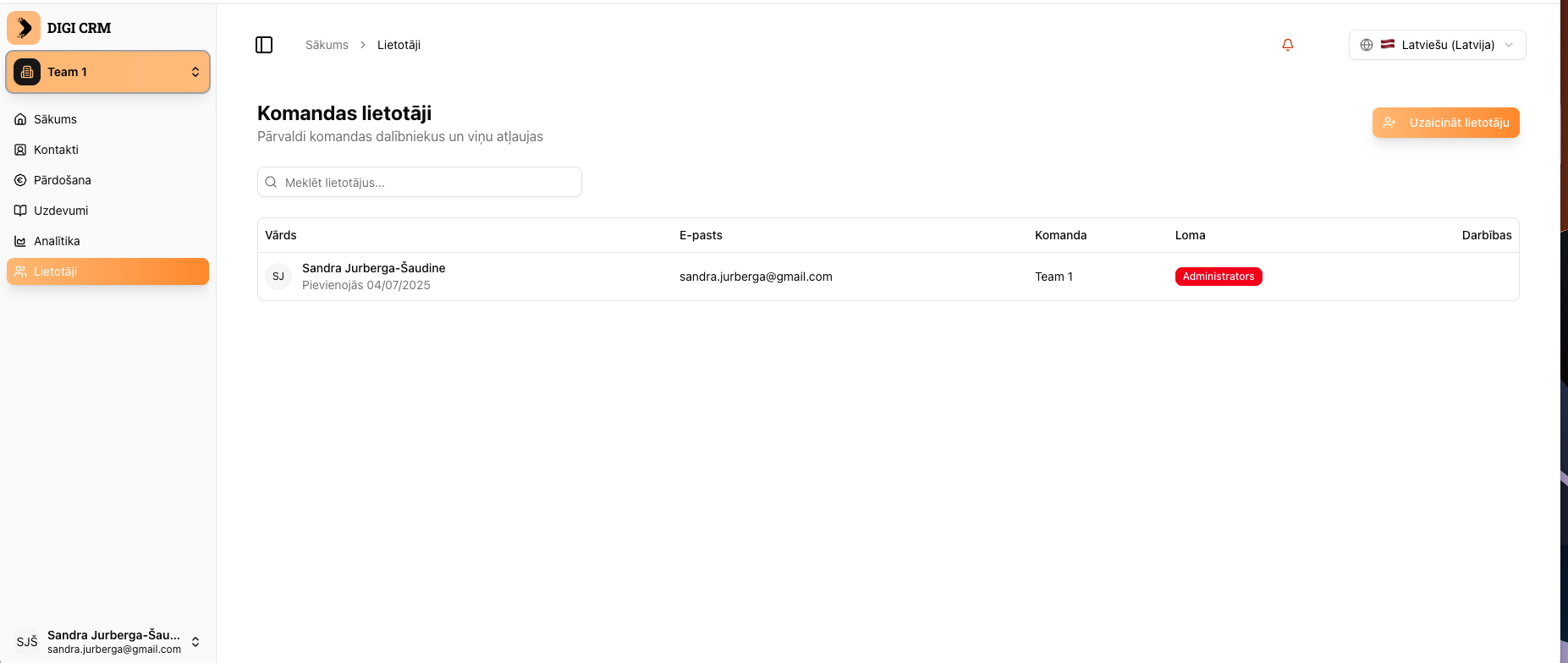 CRM Sistēmas izstrāde screenshot 3