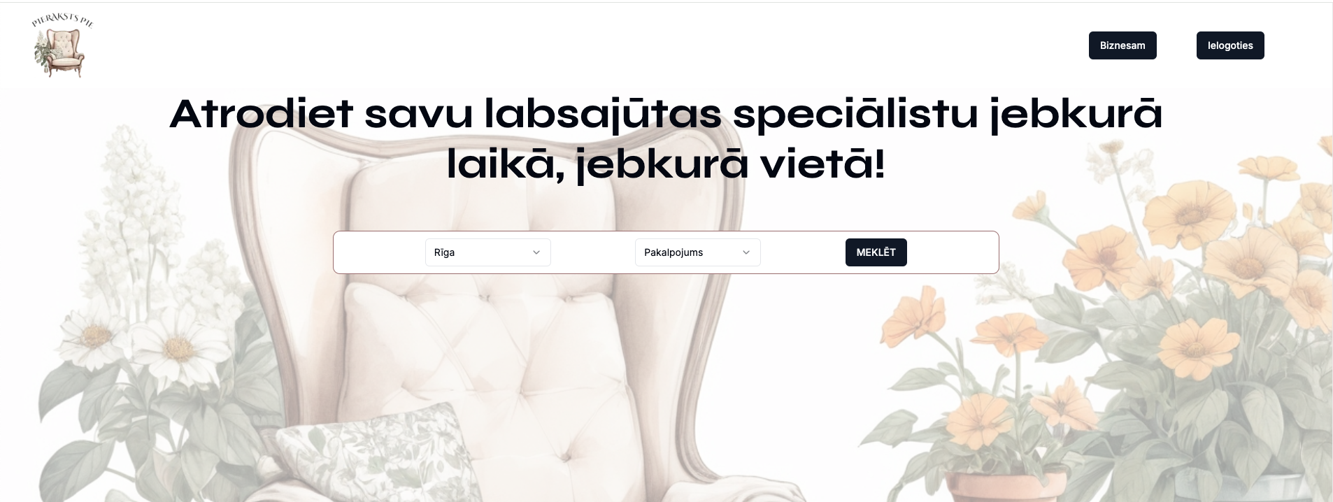 Pierakstspie.lv — pierakstu/booking platforma screenshot 1