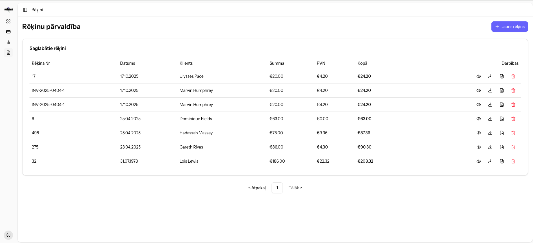 Rēķinu Pārvaldības Sistēma screenshot 3